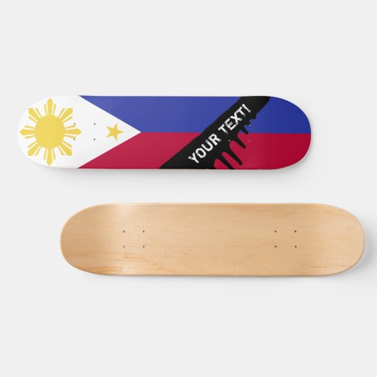 Flagge der Phillipinen Skateboard (Horizontal)
