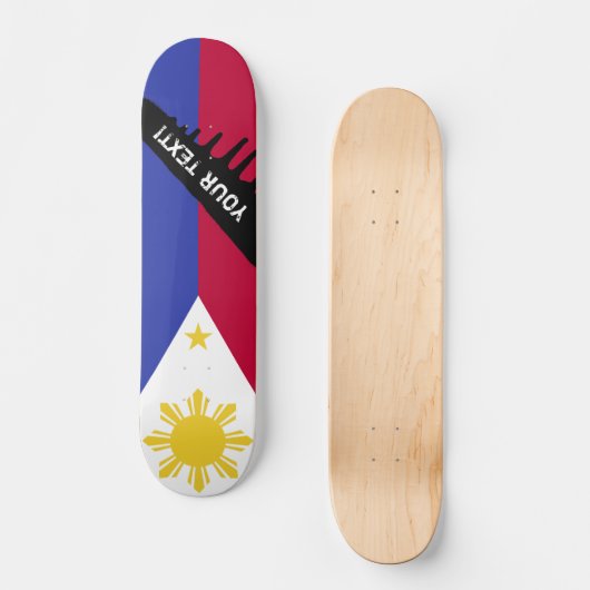 Flagge der Phillipinen Skateboard (Vorderseite)