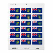 Flagge der Pitcairn-Inseln Adressaufkleber (Vorne)