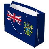 Flagge der Pitcairn-Inseln Große Geschenktüte (Rückseite Schrägansicht)