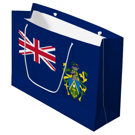 Flagge der Pitcairn-Inseln Große Geschenktüte (Vorderseite Schrägansicht)