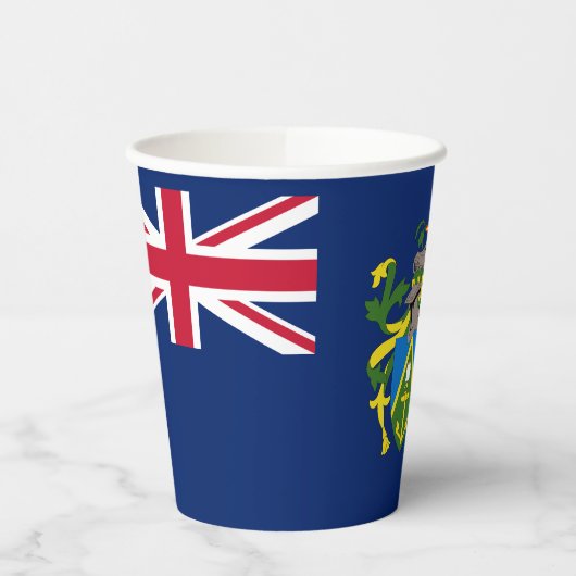 Flagge der Pitcairn-Inseln Pappbecher (Links)