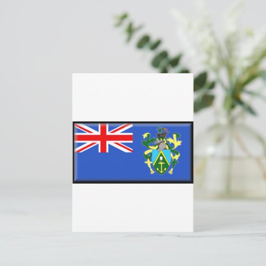 Flagge der Pitcairn-Inseln Postkarte (Stehend Vorderseite)