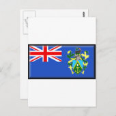 Flagge der Pitcairn-Inseln Postkarte (Vorne/Hinten)