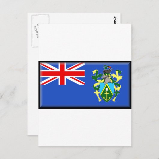 Flagge der Pitcairn-Inseln Postkarte (Vorne/Hinten)