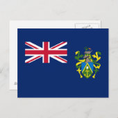 Flagge der Pitcairn-Inseln Postkarte (Vorne/Hinten)