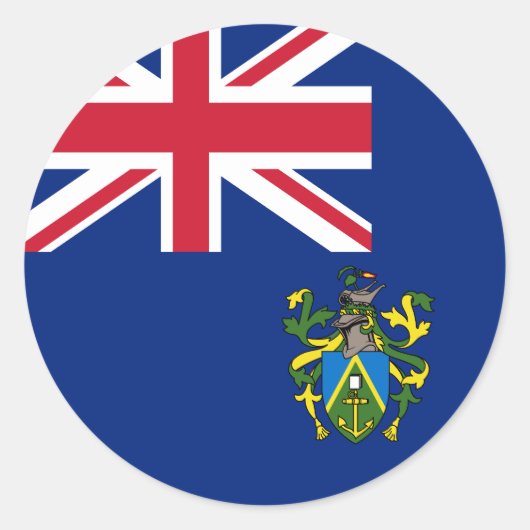 Flagge der Pitcairn-Inseln Runder Aufkleber (Vorderseite)