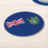 Flagge der Pitcairn-Inseln Runder Pappuntersetzer (Angewinkelt)