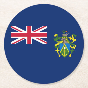Flagge der Pitcairn-Inseln Runder Pappuntersetzer