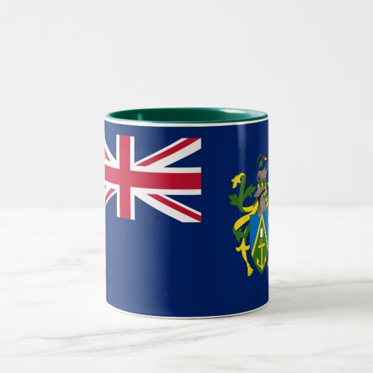 Flagge der Pitcairn-Inseln Zweifarbige Tasse (Mittel)
