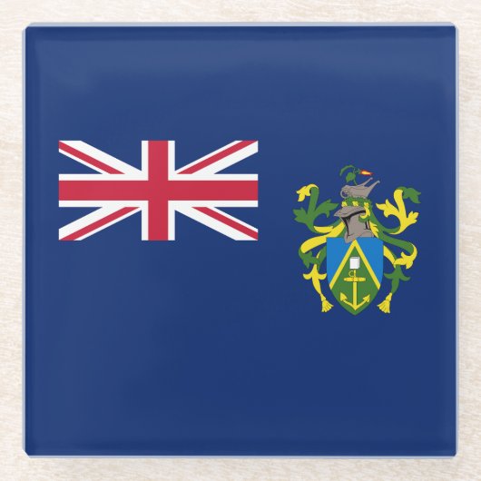 Flagge der Pitcairninseln Glasuntersetzer (Vorderseite)