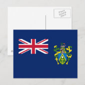 Flagge der Pitcairninseln Postkarte (Vorne/Hinten)