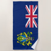 Flagge der Pitcairninseln Strandtuch (Vorderseite)