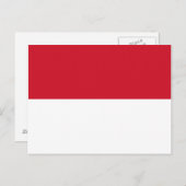 Flagge der Postkarte Monaco (Vorne/Hinten)