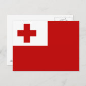Flagge der Postkarte von Tonga (Vorne/Hinten)