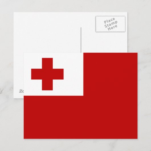 Flagge der Postkarte von Tonga (Vorne/Hinten)