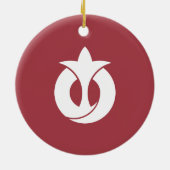 Flagge der Präfektur Aichi, Japan Keramik Ornament (Hinten)