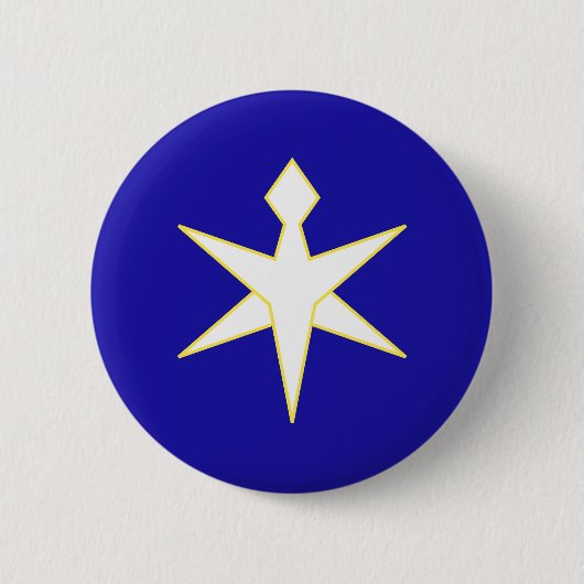 Flagge der Präfektur Chiba, Japan Button (Vorderseite)