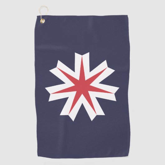 Flagge der Präfektur Hokkaido, Japan Golfhandtuch (Vorderseite)