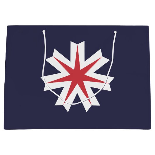 Flagge der Präfektur Hokkaido, Japan Große Geschenktüte (Vorderseite)