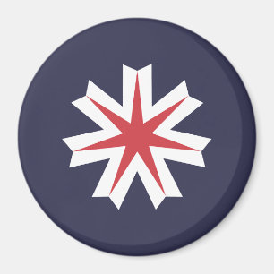 Flagge der Präfektur Hokkaido, Japan Magnet