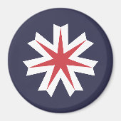 Flagge der Präfektur Hokkaido, Japan Magnet (Vorne)