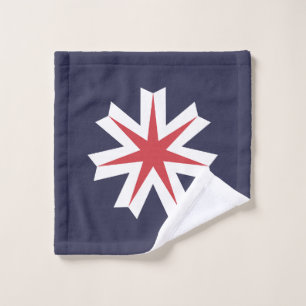 Flagge der Präfektur Hokkaido, Japan Waschlappen