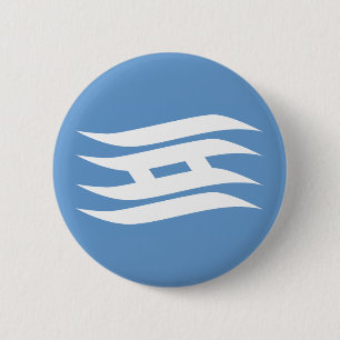 Flagge der Präfektur Hyogo, Japan Button