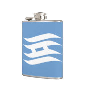 Flagge der Präfektur Hyogo, Japan Flachmann (Links)