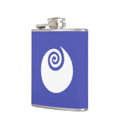 Flagge der Präfektur Ibaraki, Japan Flachmann (Links)