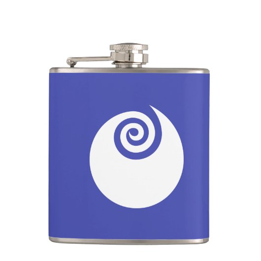 Flagge der Präfektur Ibaraki, Japan Flachmann (Vorderseite)