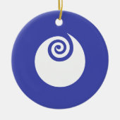 Flagge der Präfektur Ibaraki, Japan Keramik Ornament (Vorne)