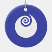 Flagge der Präfektur Ibaraki, Japan Keramik Ornament (Hinten)