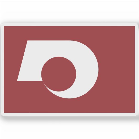 Flagge der Präfektur Kumamoto, Japan Aufkleber (Vorderseite)