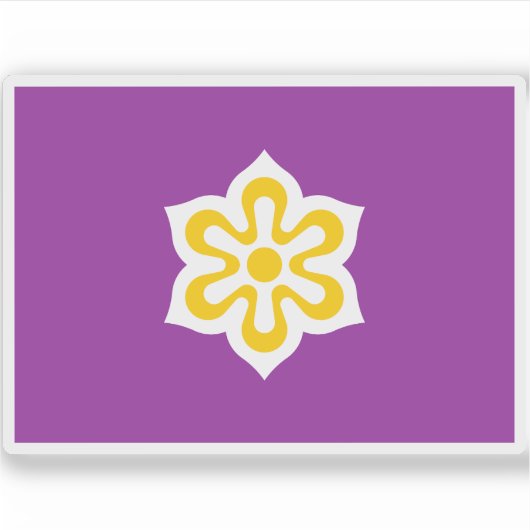 Flagge der Präfektur Kyoto, Japan Aufkleber (Vorderseite)