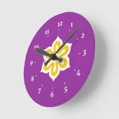 Flagge der Präfektur Kyoto, Japan Runde Wanduhr (Winkel)