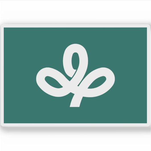Flagge der Präfektur Miyagi, Japan Aufkleber (Vorderseite)