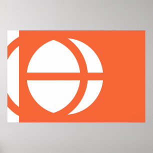 Flagge der Präfektur Nagano, Japan Poster