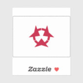 Flagge der Präfektur Oita (Ōita), Japan Aufkleber (Blatt)