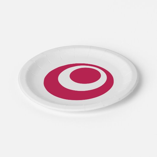 Flagge der Präfektur Okinawa, Japan Pappteller (Schrägansicht)