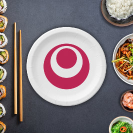 Flagge der Präfektur Okinawa, Japan Pappteller