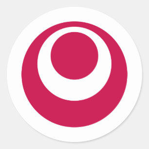 Flagge der Präfektur Okinawa Runder Aufkleber