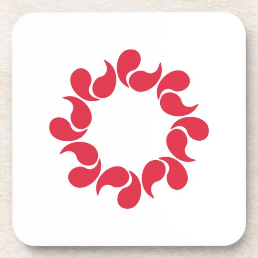 Flagge der Präfektur Osaka, Japan Getränkeuntersetzer (Vorderseite)