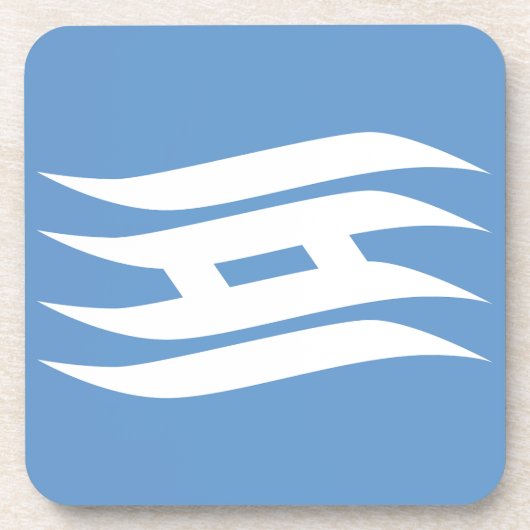 Flagge der Präfektur Osaka, Japan Getränkeuntersetzer (Vorderseite)