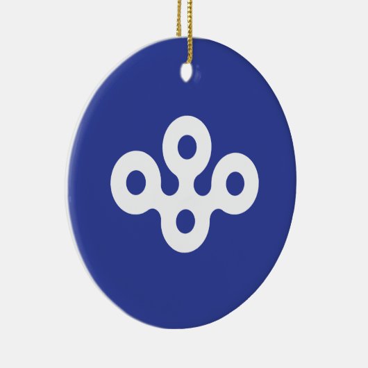 Flagge der Präfektur Osaka, Japan Keramik Ornament (Rechts)