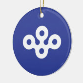 Flagge der Präfektur Osaka, Japan Keramik Ornament (Links)