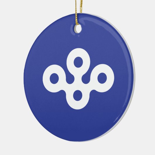 Flagge der Präfektur Osaka, Japan Keramik Ornament (Links)