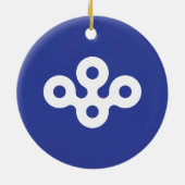 Flagge der Präfektur Osaka, Japan Keramik Ornament (Hinten)