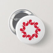 Flagge der Präfektur Saitama, Japan Button (Vorne & Hinten)