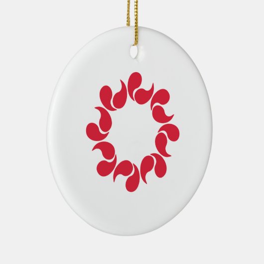 Flagge der Präfektur Saitama, Japan Keramik Ornament (Rechts)